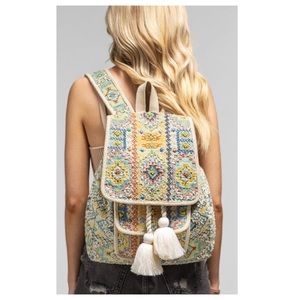 1 left ❤️Adorable Ruggine jacquard ethnic backpack purse